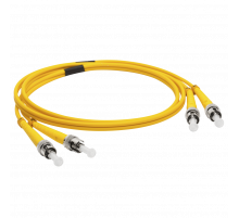 Патч-корд оптический LANMASTER, LSZH, дуплексный, ST/UPC-ST/UPC, SM OS2, 10 м