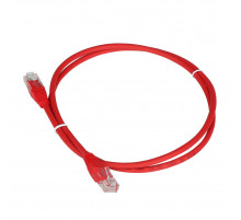 Патч-корд RJ45 - RJ45, 4 пары, UTP, категория 5е, 0.15 м, красный, TWT TWT-45-45-0.15-RD