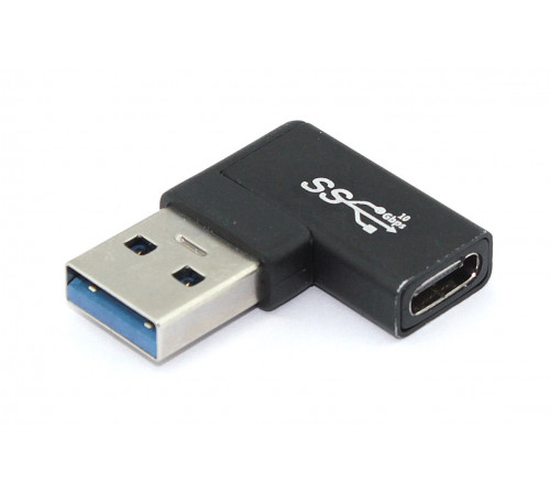 Переходник USB Type A папа на Type-C мама угловой