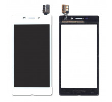 Сенсорное стекло (тачскрин) для Sony Xperia M2 Aqua белое