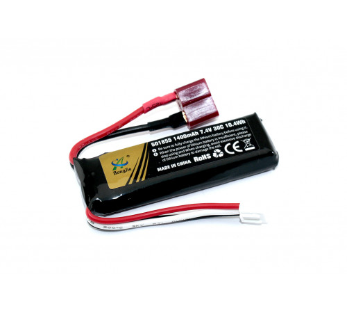 Аккумулятор Li-Pol 7.4v 501855 1400mah разъем T-plug