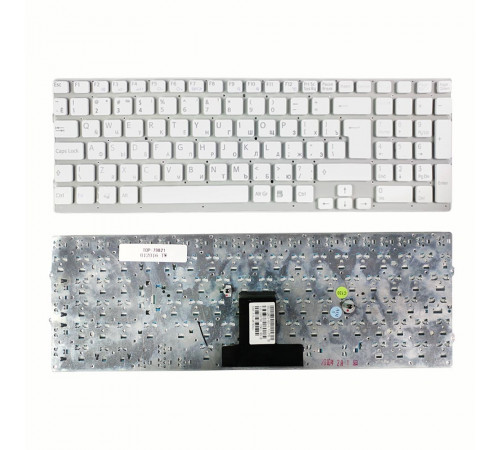 Клавиатура для ноутбука Sony Vaio VPC-EB Series. Г-образный Enter. Белая, без рамки. PN: 148792871.