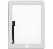 Сенсорное стекло (тачскрин) для iPad 3/4 белое OEM