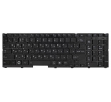 Клавиатура для ноутбука Toshiba Satellite A660, A665, Qosmio X770, P750, P755 черная, без рамки, плоский Enter