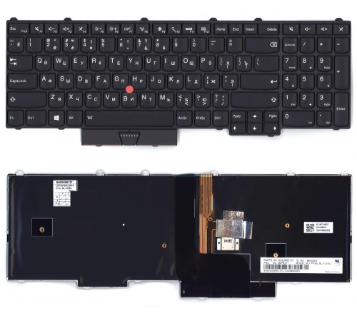 Клавиатура для ноутбука Lenovo ThinkPad P50 P70 черная с подсветкой