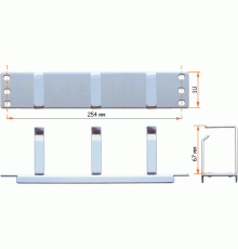 Органайзер 10" 1U 3 кольца