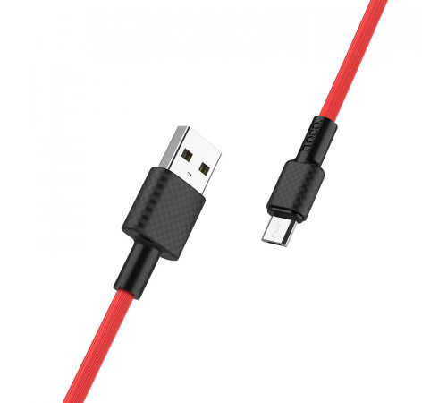 Кабель USB HOCO X29 Superior, USB - Micro USB, 2.0А, 1м, красный