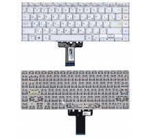 Клавиатура для ноутбука Asus K413JA серебристая с подсветкой