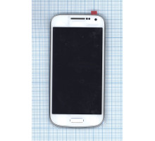 Дисплей для Samsung Galaxy S4 mini GT-I9190 белый с рамкой