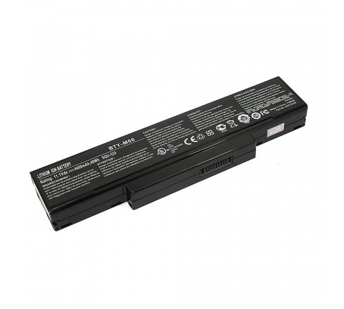 Аккумуляторная батарея для ноутбука MSI GX600 GX610 GX620 (BTY-M66) 11.1V 4400mAh