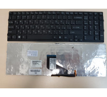 Клавиатура для ноутбука Sony Vaio VPC-F2, VPC-F21Z1R, VPC-F24M1R черная, без рамки, с подсветкой