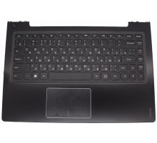 Клавиатура для ноутбука Lenovo IdeaPad S410, U430 черная, верхняя панель в сборе (черная)