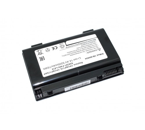 Аккумуляторная батарея для ноутбука Fujitsu LifeBook A1220 14.4V 5200mAh BP176-4S2P OEM черная