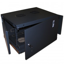 Шкаф настенный Next, 12U 550x450, металлическая дверь, черный, I