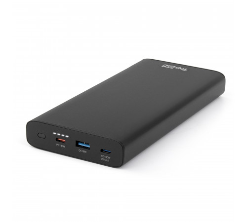 Внешний аккумулятор TopON TOP-T140 22400mAh (82.88Wh) Type-C PD 140W, Type-C PD 100W, USB QC3.0 18W, Max 158W корпус алюминий черный