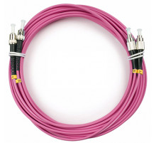Cabeus FOP-50-OM4-FC-ST-5m Шнур оптический duplex FC-ST 50/125 mm OM4 5м LSZH