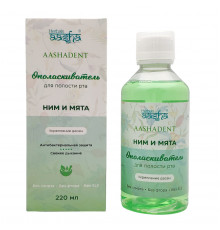 Aasha Herbals Ополаскиватель для полости рта укрепление десен, ним и мята, 220 мл