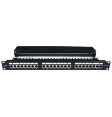 Патч-панель 19", 24 порта RJ-45, категория 5e, STP, 1U, MDX-PPR-FTP5е-24