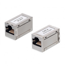 Cabeus CA-8p8c-C6-SH Проходной адаптер, RJ45-RJ45 (8p8c), категория 6, экранированный