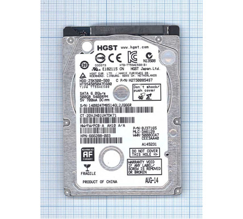 Жесткий диск HGST 2.5 500GB SATA III