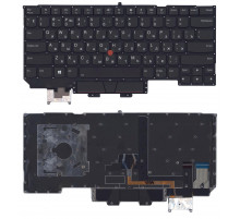 Клавиатура для ноутбука Lenovo ThinkPad X1 carbon Gen 5 2017 черная с подсветкой