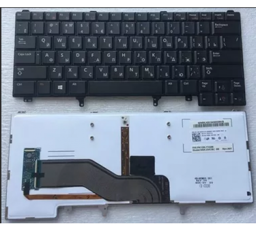 Клавиатура для ноутбука Dell Latitude E5420, E6220, E6320, E6420, E6430, E6620 черная, с подсветкой