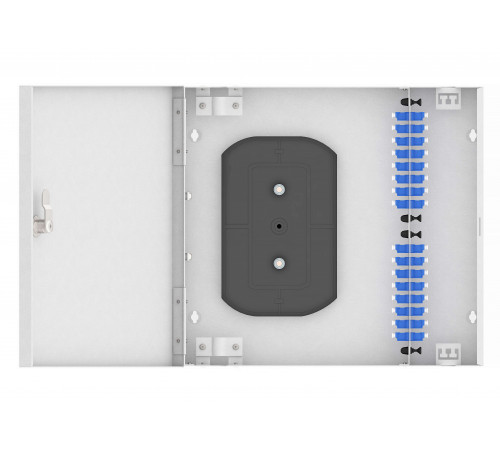 Кросс оптический, настенный, 32 LC/UPC адаптера, одномодовый, TopLAN, укомплектованный