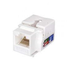 Keystone Jack 8P8C (RJ-45), UTP, Cat.5e. инструментальная заделка, белый
