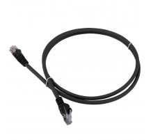 Патч-корд RJ45 - RJ45, 4 пары, UTP, категория 6, 2 м, черный, LSZH, LANMASTER LAN-PC45/U6-2.0-BK