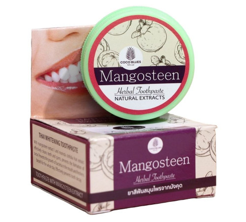 Coco Blues Травяная зубная паста с экстрактом мангостина / Mangosteen Herbal Toothpaste, 30 г