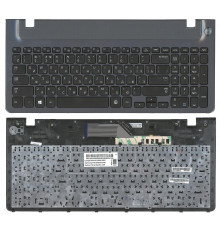 Клавиатура для ноутбука Samsung NP300E5V, NP350E5C, NP350V5C, NP355E5C, NP355V5C, NP550P5C черная, рамка черная