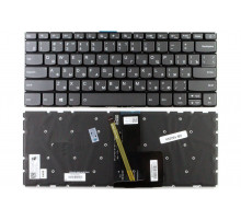 Клавиатура для ноутбука Lenovo IdeaPad 320-14ISK, 320S-14IKB, 320S-14IKBR серая с подсветкой