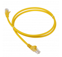Патч-корд RJ45 - RJ45, 4 пары, UTP, категория 6, 0.5 м, желтый, LSZH, LANMASTER LAN-PC45/U6-0.5-YL