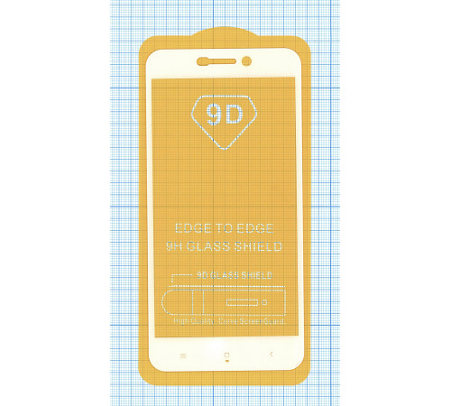 Защитное стекло Полное покрытие для Xiaomi Redmi 4A белое