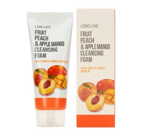 Lebelage Пенка для умывания с экстрактами персика и манго / Fruit Peach & Apple Mango Cleansing Foam, 100 мл