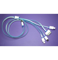 Кабель для зарядки USB (4-в-1)  (Apple 30pin, Apple Lightning 8Pin, USB Type-C, USB-Micro) 1m