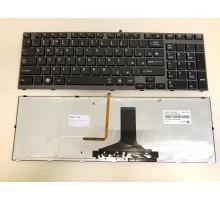 Клавиатура для ноутбука Toshiba Qosmio X770, X775 черная, с подсветкой