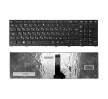 Клавиатура для ноутбука Toshiba Tecra R850, Satellite Pro R850 Series. Г-образный Enter. Черная, с черной рамкой. PN: MP-10K96SU6356.