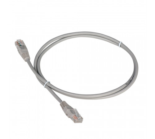 Патч-корд RJ45 - RJ45, 2 пары, UTP, категория 5е, 0.5 м, серый, TWT TWT2-45-45-0.5-GY