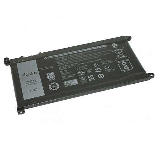 Аккумуляторная батарея для ноутбука Dell 3180 3189 11.4V 3510mAh Y07HK 51KD7