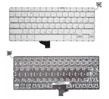 Клавиатура для ноутбука Apple MacBook A1342 белая, плоский Enter, 2009-2010 год