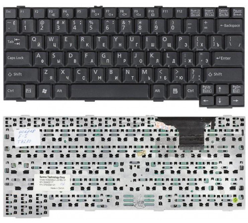 Клавиатура для ноутбука Fujitsu-Siemens E8110 T4210 S7110 S2110 S6230 черная