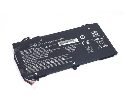 Аккумуляторная батарея для ноутбука HP Pavilion 14 (SE03-3S1P) 11.55V 41.5Wh OEM черная