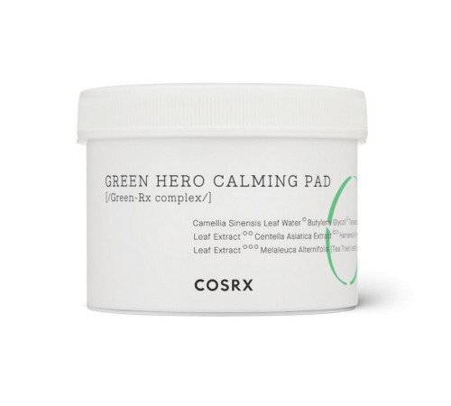 COSRX Пилинг-пэды успокаивающие для чувствительной кожи / One Step Green Hero Calming Pad, 70 шт