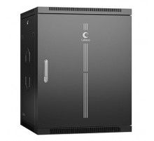 Cabeus SH-05F-15U60/60m-BK Шкаф телекоммуникационный настенный 19" 15U 600x600x769mm (ШхГхВ) дверь металл, цвет черный (RAL 9004)