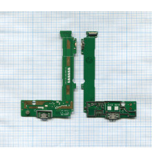 Разъем Micro USB для Microsoft 535 Dual (плата с системным разъемом, микрофоном и шлейфом)