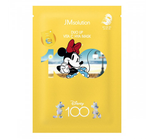 JMsolution Тканевая маска для лица с пептидами и витамином С / Disney100 Duo Up Vita C Hya Mask, 30 мл