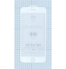 Защитное стекло 6D для Apple iPhone 6/6S белое