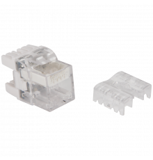 Модуль Keystone RJ45, кат.5e, UTP, 180 градусов, белый, с индикатором,  LAN-OKi45U5E/180