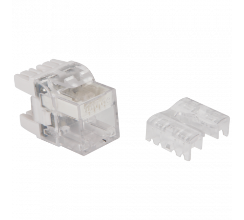 Модуль Keystone RJ45, кат.5e, UTP, 180 градусов, белый, с индикатором,  LAN-OKi45U5E/180